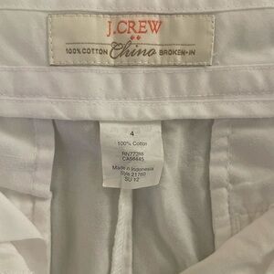 J Crew White Chino Shorts